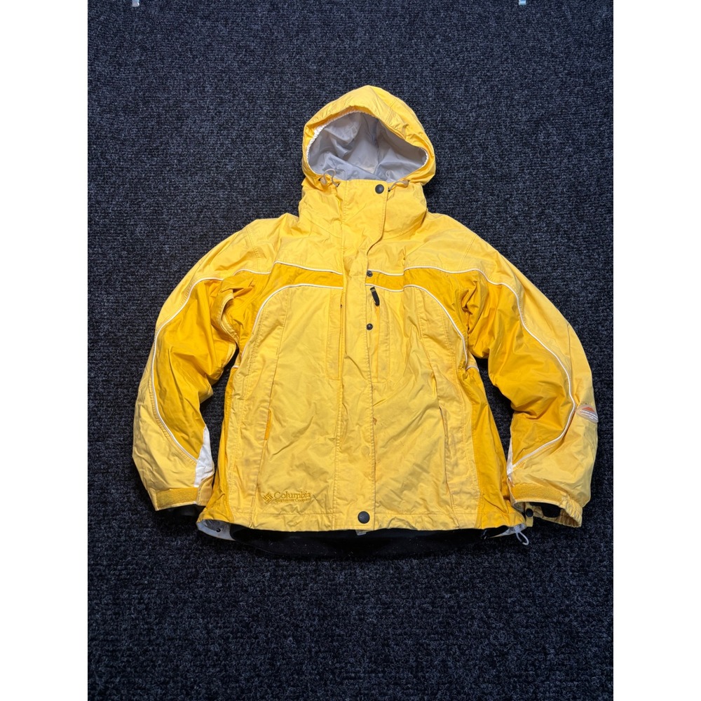 Columbia Kids Yellow Omni-Shield Waterproof Hooded Ski Jacket Size M